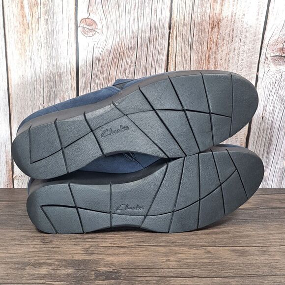 Clarks Daelyn Monarch Blue Suede Slip on Casual Loafer Shoe Women's Size 9.5 W - Picture 8 of 9